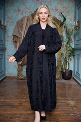 Black winter abaya With Matching Headscarf