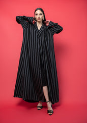 Black crepe Abaya Tsmm0032