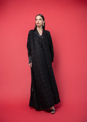 Black crepe abaya Tsmm0040