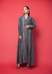 Brown Jacquard abaya Tsmm0056
