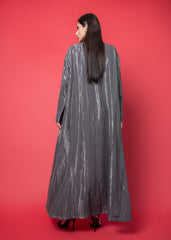 Brown Jacquard abaya Tsmm0056