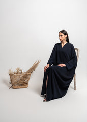Blue crepe Abaya Tsmm0031