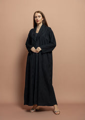 Black crepe Abaya