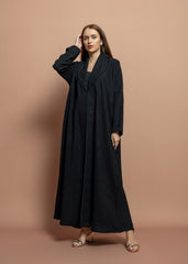 Black crepe Abaya