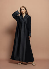 Black crepe Abaya
