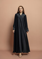 Black crepe Abaya