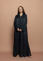 Black crepe Abaya