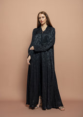 Black crepe Abaya