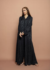 Black crepe Abaya