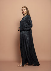 Black crepe Abaya