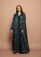 Black crepe Abaya