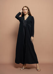 Black crepe Abaya