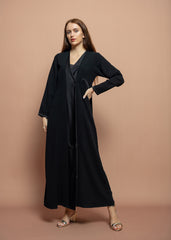 Black crepe Abaya