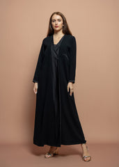 Black crepe Abaya