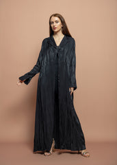 Black crepe Abaya
