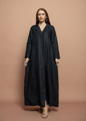 Black crepe Abaya