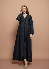 Black crepe Abaya