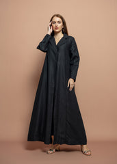 Black crepe Abaya