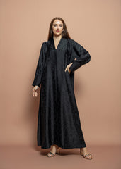 Black crepe Abaya