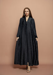 Black crepe Abaya