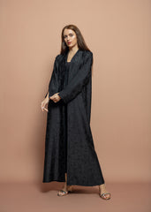 Black crepe Abaya