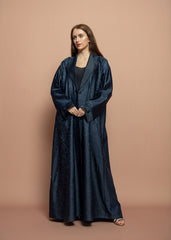 Blue crepe Abaya Tsmm0142