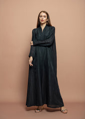 Black crepe Abaya Tsmm0143