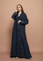 Black crepe Abaya Tsmm0147