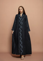 Black crepe Abaya Tsmm0151