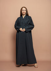 Black crepe Abaya