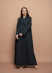Black crepe Abaya