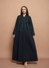 Black crepe Abaya
