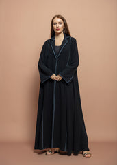 Black crepe Abaya