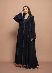 Black crepe Abaya