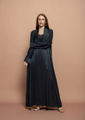 Black crepe Abaya