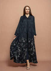 Black crepe Abaya Tsmm0158