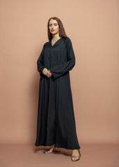 Black crepe Abaya Tsmm0159