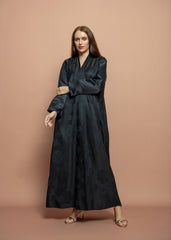 Black crepe Abaya Tsmm0160
