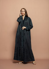 Black crepe Abaya Tsmm0163