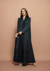 Black crepe Abaya Tsmm0163