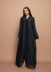 Black crepe Abaya Tsmm0167