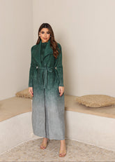 Emerald ombre blazer winter abaya