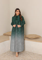 Emerald ombre blazer winter abaya