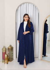 Croc-textured blazer winter abaya
