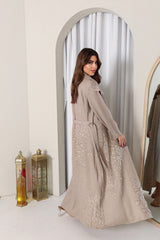 Croc-textured blazer winter abaya
