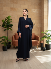 Blue crepe Abaya Tsmm0031