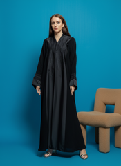 Black crepe Abaya
