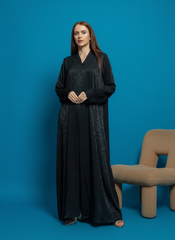 Black crepe Abaya