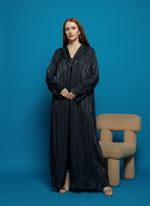 Black crepe Abaya Tsmm0137