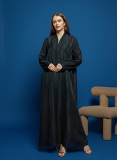 Black crepe Abaya Tsmm0143